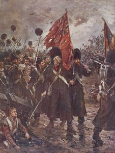 The Guards at Inkerman, 5 listopada 1854, ilustracja z „British Battles dn Land and Sea” pod redakcją Sir Evelyna Wooda (1838-1919) opublikowana po raz pierwszy w 1915
